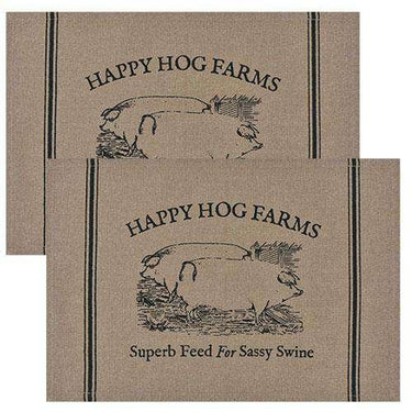 *2/Set Sassy Swine Placemats 12x18 - The Fox Decor